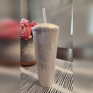 STARBUCKS WHITE PEARL DOME KALEIDOSCOPE tumbler brand new